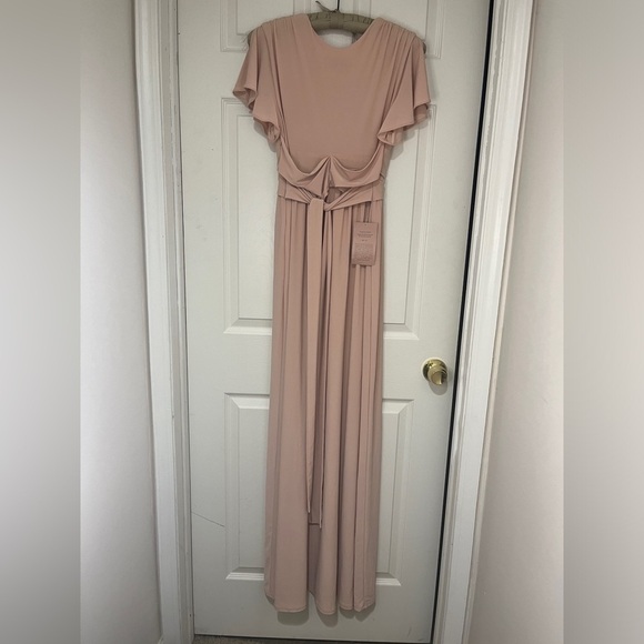 Anthropologie BHLDN Blush Pink Mendoza Maxi Dress NWT Sz 4 - Picture 8 of 16